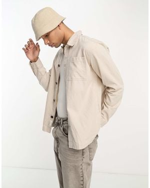SELECTED Linen Mix Overshirt - Natural