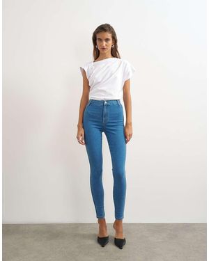 TOPSHOP Vaqueros Skinny De Talle Alto En - Azul