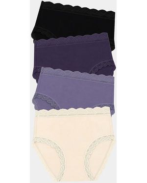 Stripe & Stare High Rise Knicker Four Pack - Blue