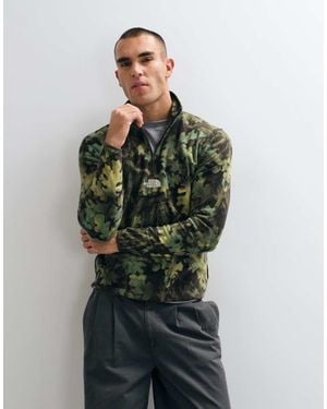 The North Face Forro Polar Glacier Con Media Cremallera Y Estampado - Verde