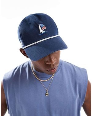 Hollister Americana Motif Detail Snapback Cap - Blue