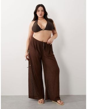 South Beach Knit Beach Pants - Brown