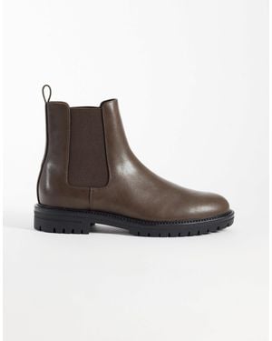 ASOS Chelsea-boots mit profilsohle - Braun