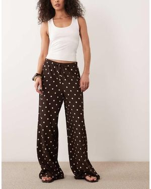 Jdy Loose Fit Textured Trousers - Multicolour