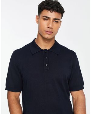 Only & Sons – polohemd aus strick - Blau