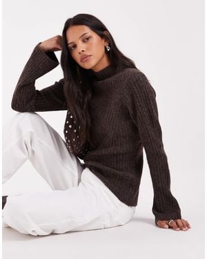Aware Pullover mit hohem kragen und rippdetails - Mehrfarbig