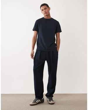 ASOS Straight Leg Jacquard Jogger - Blue