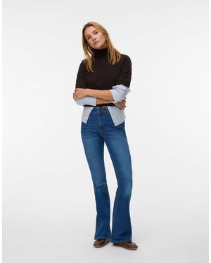 Vero Moda Vaqueros Azul Medio De Campana De