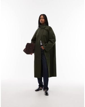 ARKET Midaxi-Trenchcoat Van Gewaxt Katoen - Zwart