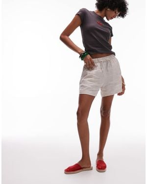 ARKET Pull On Linen Shorts - Natural