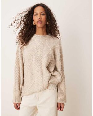 Jdy Jersey Extragrande De Punto De Ochos De -Neutro