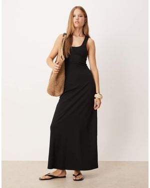 ASOS Scoop Racer Maxi Dress - Black
