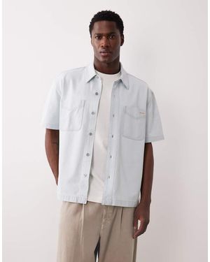 Calvin Klein Short Sleeve Denim Shirt - White