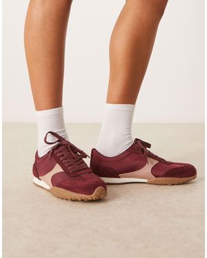 ASOS Dive Lace Up Sneakers - Red