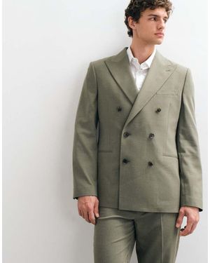 ASOS Americana De Traje Entallada De Doble Botonadura En-Verde