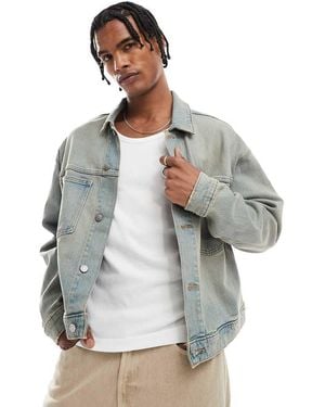 Hollister Boxy Fit Denim Jacket - Grey