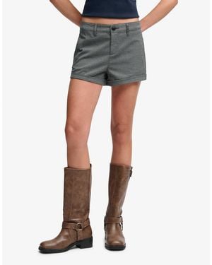 Superdry Short à carreaux pied-de-poule - Bleu