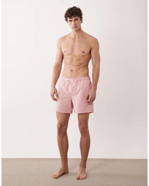 Jack & Jones Seersucker Stripe Swimshorts - Pink