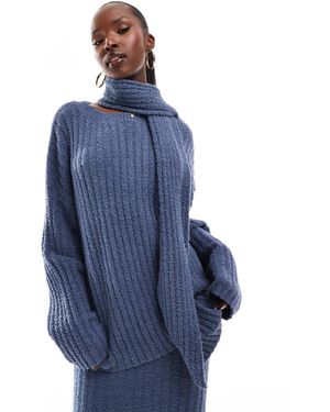 Kaiia – exklusiv – oversize-pullover aus bouclé-strick - Blau