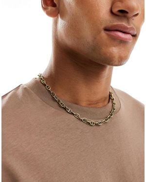 Classics 77 Detailed Chain Link Necklace - Brown