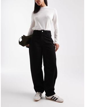 Miss Selfridge Barrel Leg Jean - Black