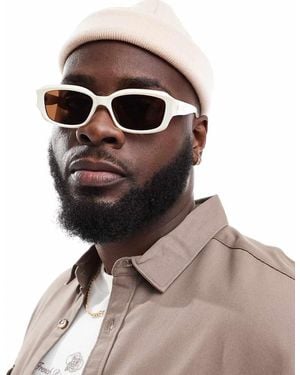 River Island Square Sunglasses - White