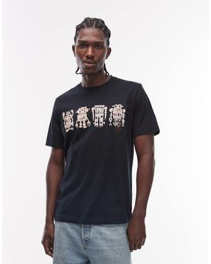 Paul Smith Robots Graphic Casual Fit T-shirt - Blue
