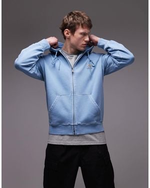 Carhartt Nelson Zip Up Hoodie - Blue