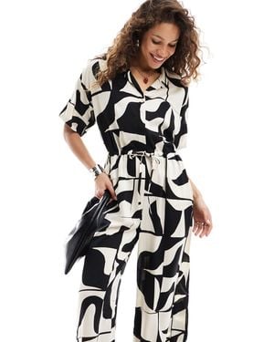 Monki – jumpsuit - Schwarz