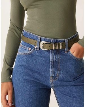 ASOS Waist And Hip Multi Keeper Belt - Blue