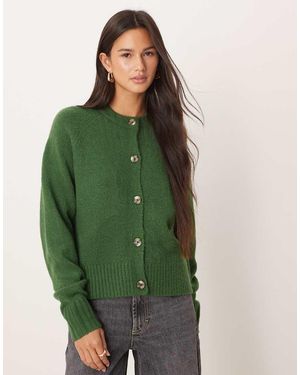 Threadbare Cárdigan Con Cuello Redondo De - Verde