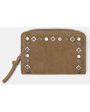 Pull&Bear Studded Wallet - Natural