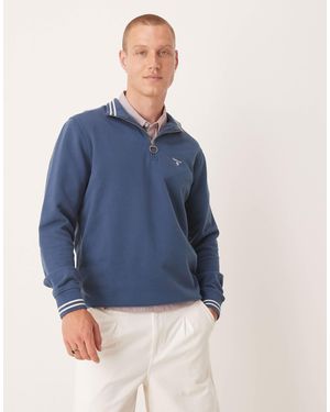 Barbour Rosford Half Zip Sweatshirt - Blue