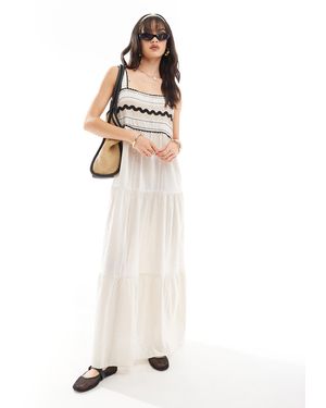 ONLY – gestuftes maxikleid - Weiß