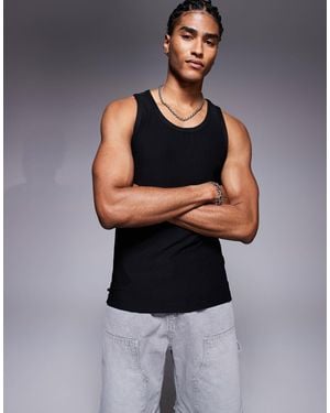 The Couture Club Heavyweight Textured Knitted Vest - Black