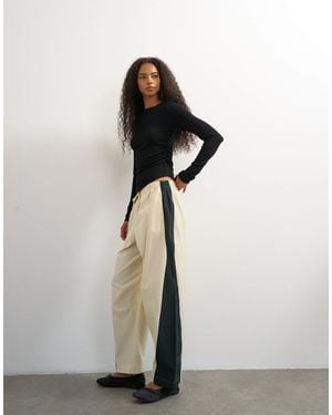 TOPSHOP Co Ord Color Block Techy Trouser - Natural