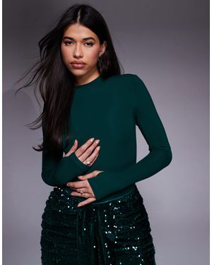 Wanderdoll – nara – figurbetonter, hochgeschlossener body - Grau