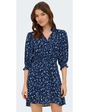 ONLY Floral Printed Dress - Blue