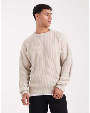 JJ Rebel Maglione Oversize Testurizzato - Neutro