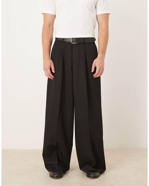 ASOS Smart Extreme Wide Trousers - Black