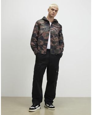 River Island Baggy Fit Cargo Trousers - Black