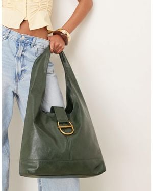ASOS Metal Hardware Tote Bag - Green