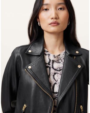 AllSaints – dalby – bikerjacke - Schwarz