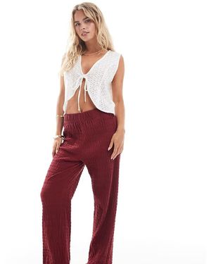 Only Petite Pantalones Fruncidos Y Holgados De -Rojo