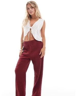 Only Petite Relaxed Fit Shir Trousers - Red