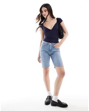 Levi's Bermuda en jean à taille haute - clair - Bleu