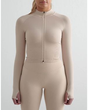 Aim'n Clay Shape Seamless Zip Jacket - Natural