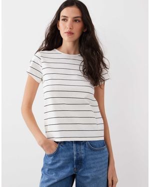 Mango 100% Cotton Short Sleeve T-Shirt - White
