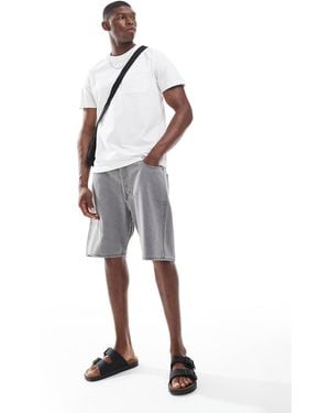 Jack & Jones Tony Loose Fit Denim Shorts - White