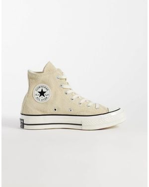 Converse Chuck 70 Hi Suede Trainers - Natural